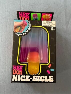 NeeDoh Nice-Sicle Popsicle Squishy Toy - Purple, Pink, Orange, Yellow